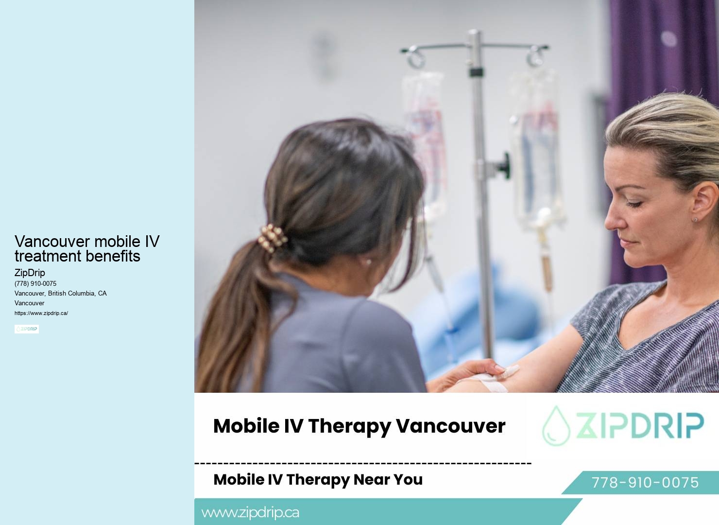 Vancouver mobile IV treatment benefits IV Therapy Anytime, Anywhere