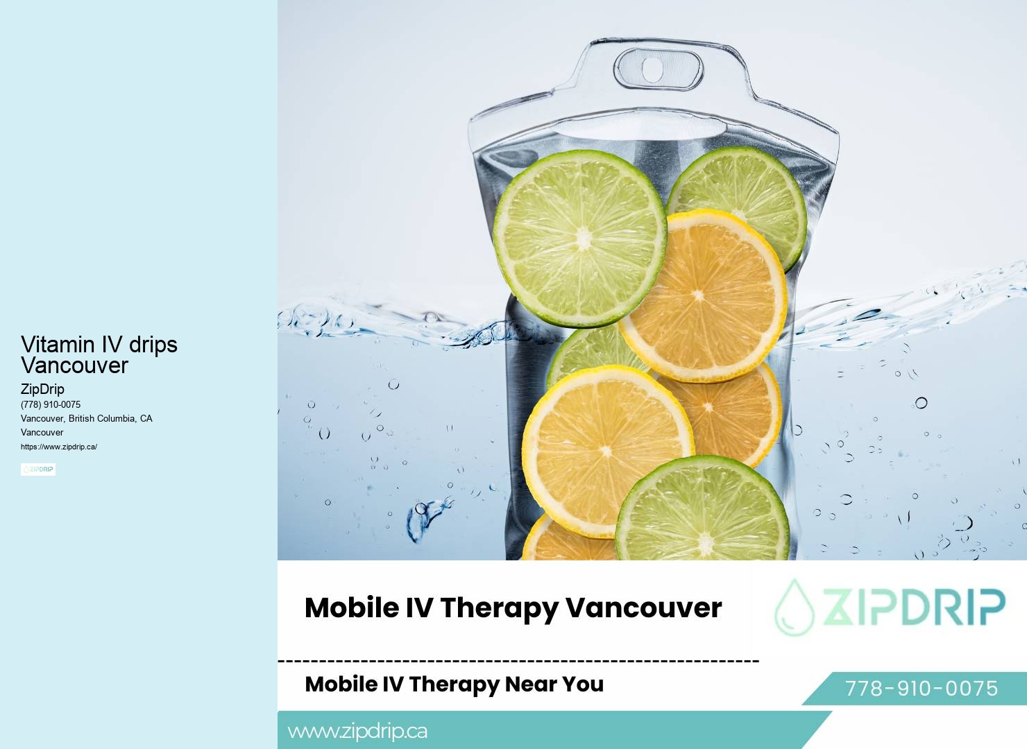 Mobile IV vitamin and mineral therapy Vitamin IV drips Vancouver