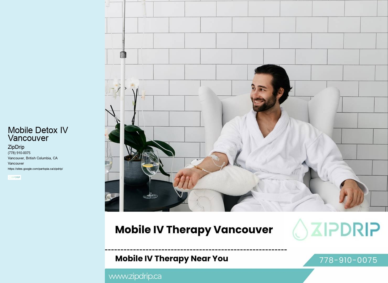 Mobile Fatigue IV Therapy Mobile Detox IV Vancouver
