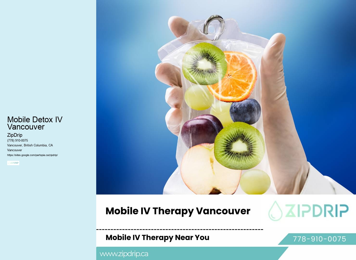 Mobile IV Hydration and Wellness Mobile Detox IV Vancouver