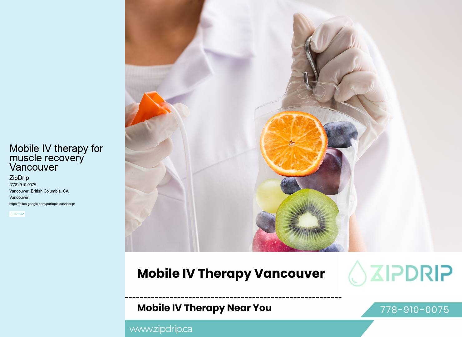 Mobile IV therapy for muscle recovery Vancouver Mobile IV for Athletes