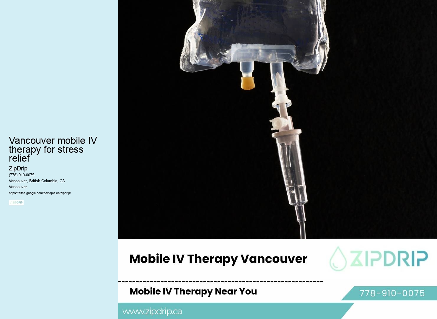 Mobile Immune Boost IV Drip Vancouver mobile IV therapy for stress relief
