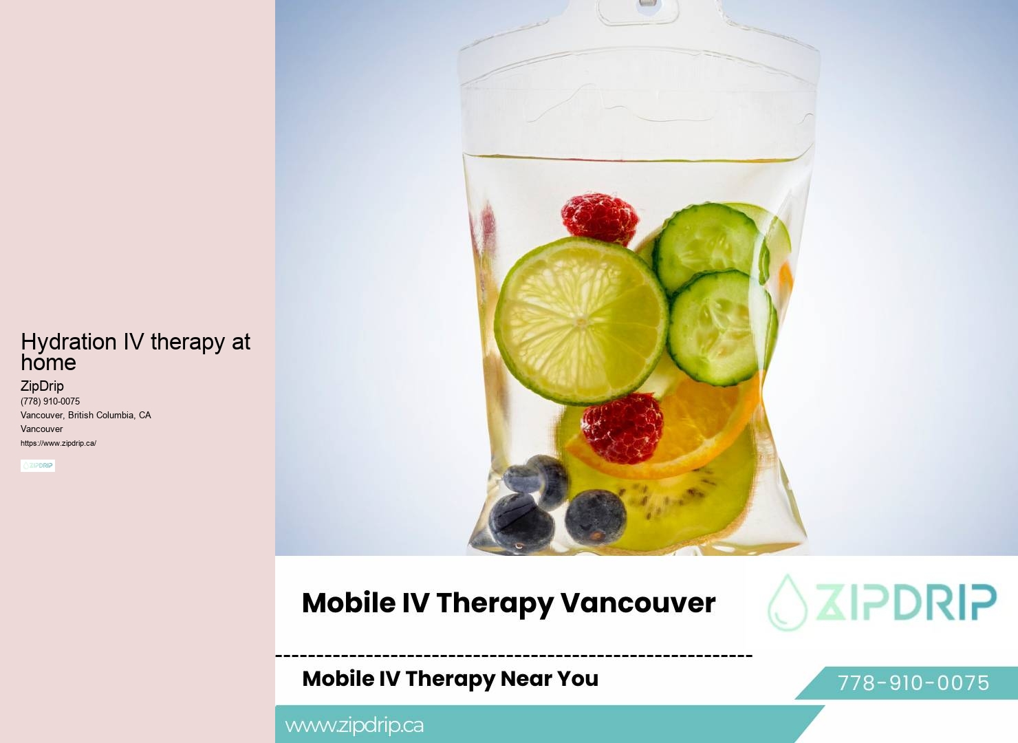 Vancouver IV drip for beauty and skincare enhancement