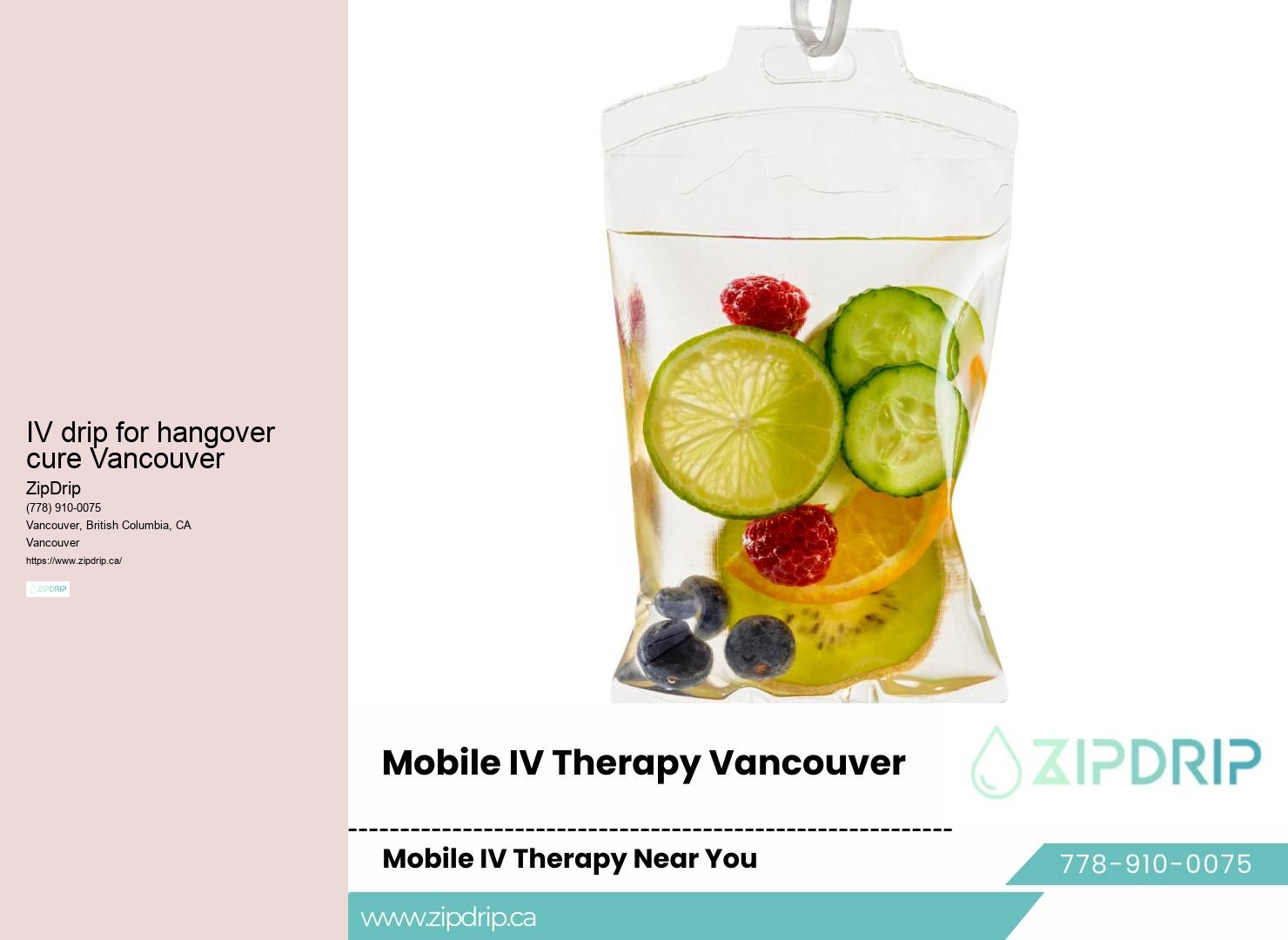 Quick IV therapy Vancouver