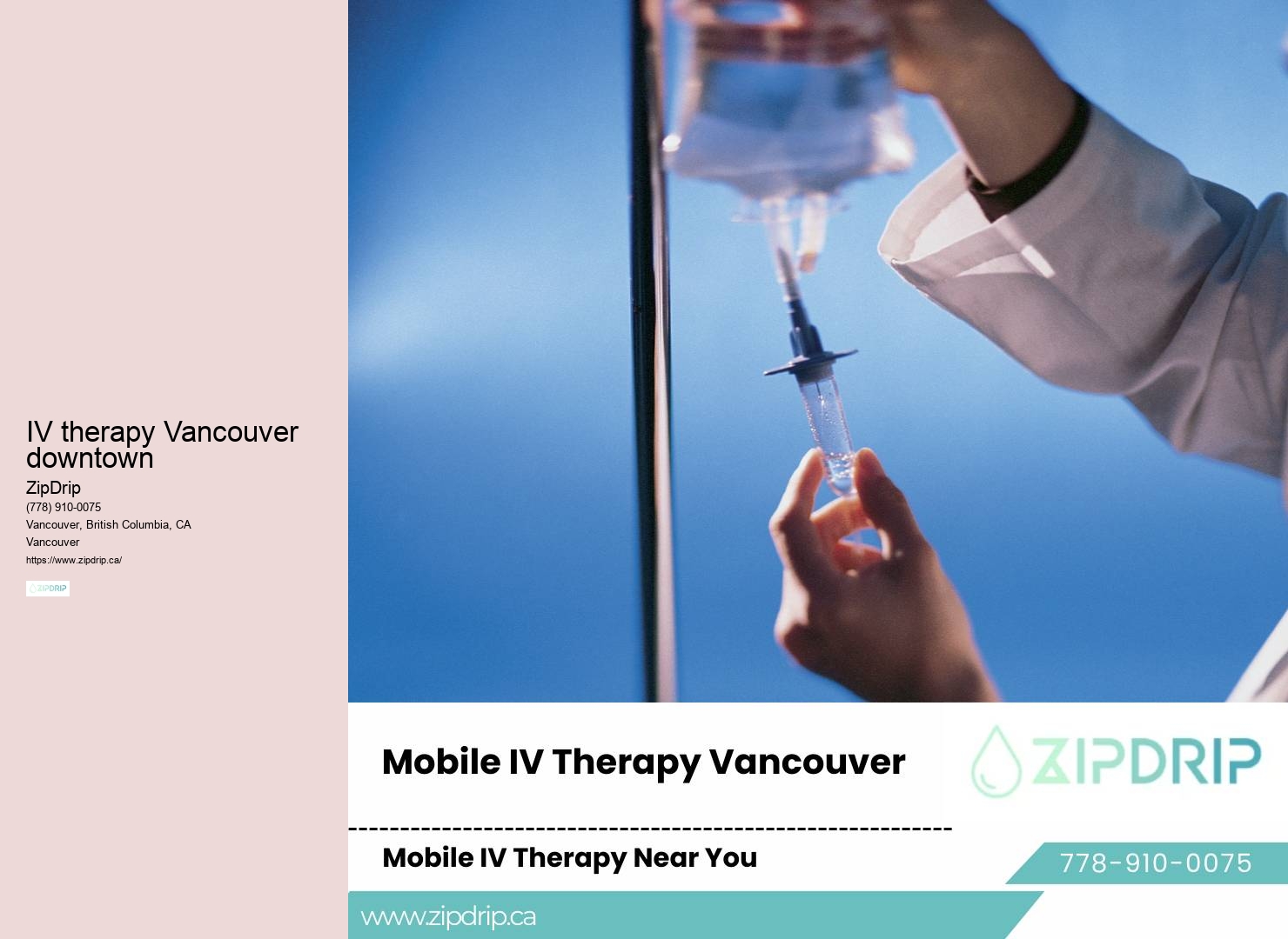 Vancouver IV infusion for stress reduction