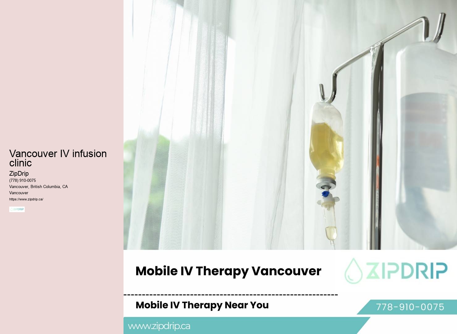 IV fluid delivery Vancouver