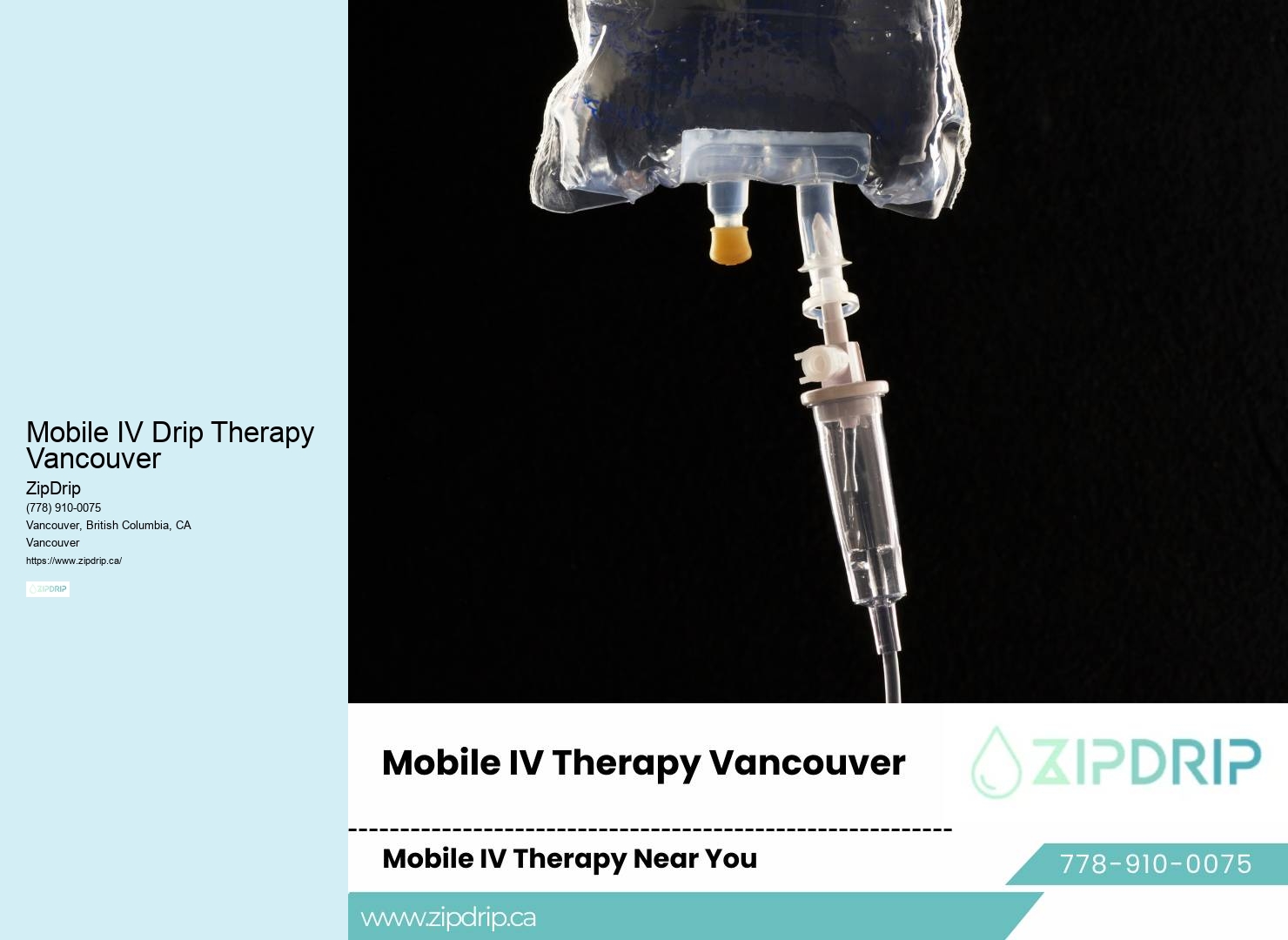 Mobile IV Drip Therapy Vancouver IV Therapy for Skin Rejuvenation
