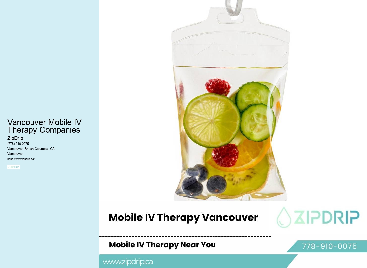 On-Demand Wellness Services Vancouver Mobile IV Therapy Companies