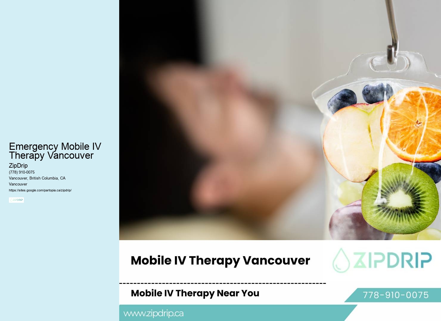 IV Therapy for Chronic Fatigue Emergency Mobile IV Therapy Vancouver