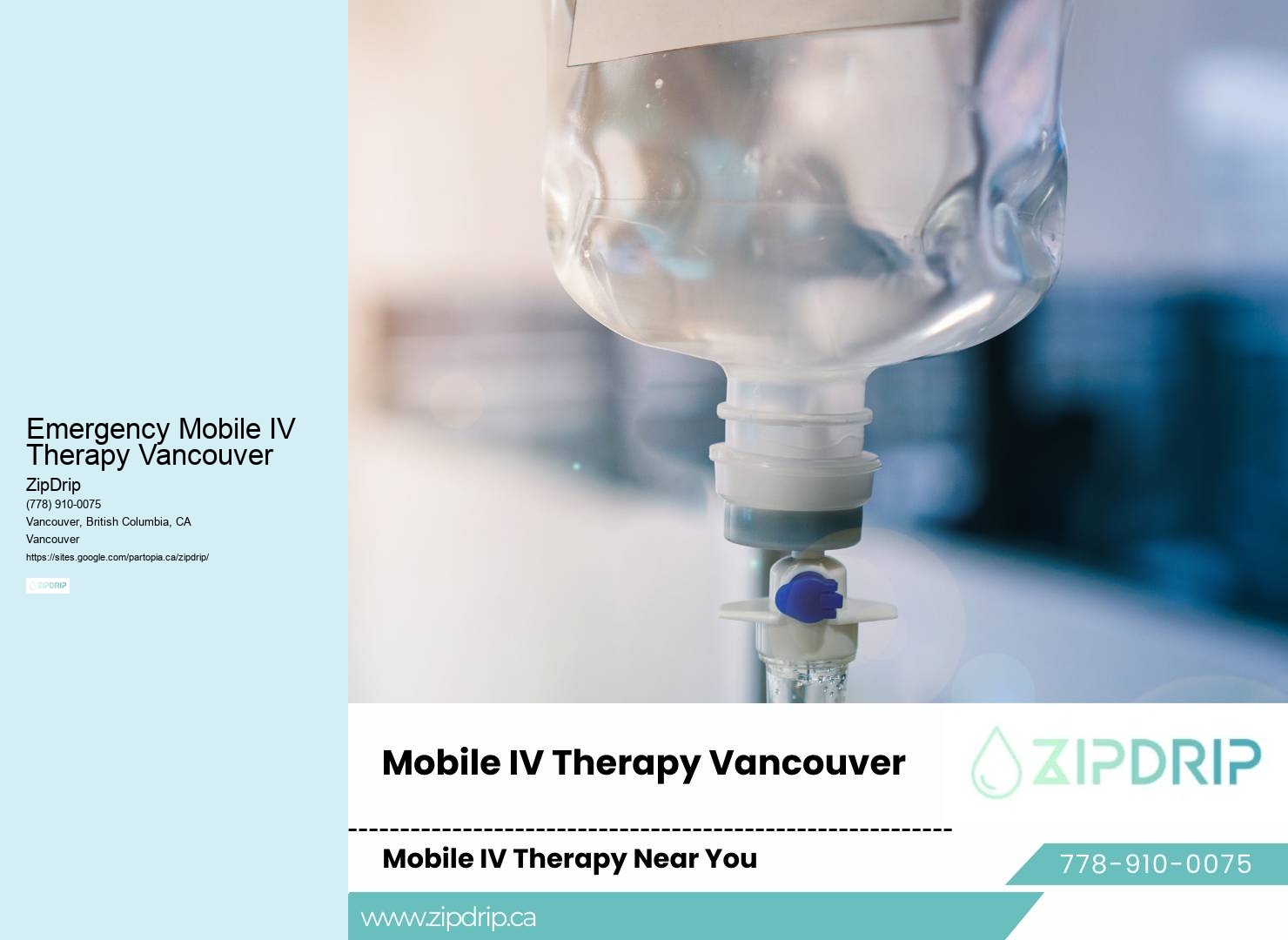 Mobile IV Therapy Packages Emergency Mobile IV Therapy Vancouver