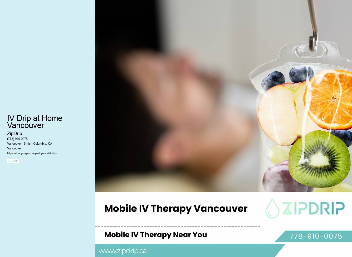 Mobile IV Hydration for Seniors IV Drip at Home Vancouver