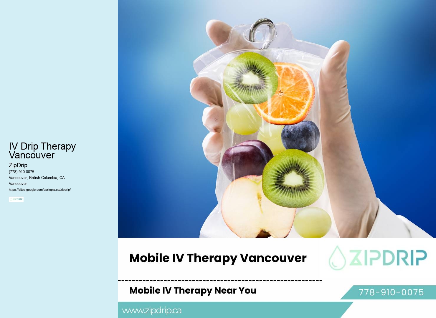 Mobile IV Therapy Packages IV Drip Therapy Vancouver