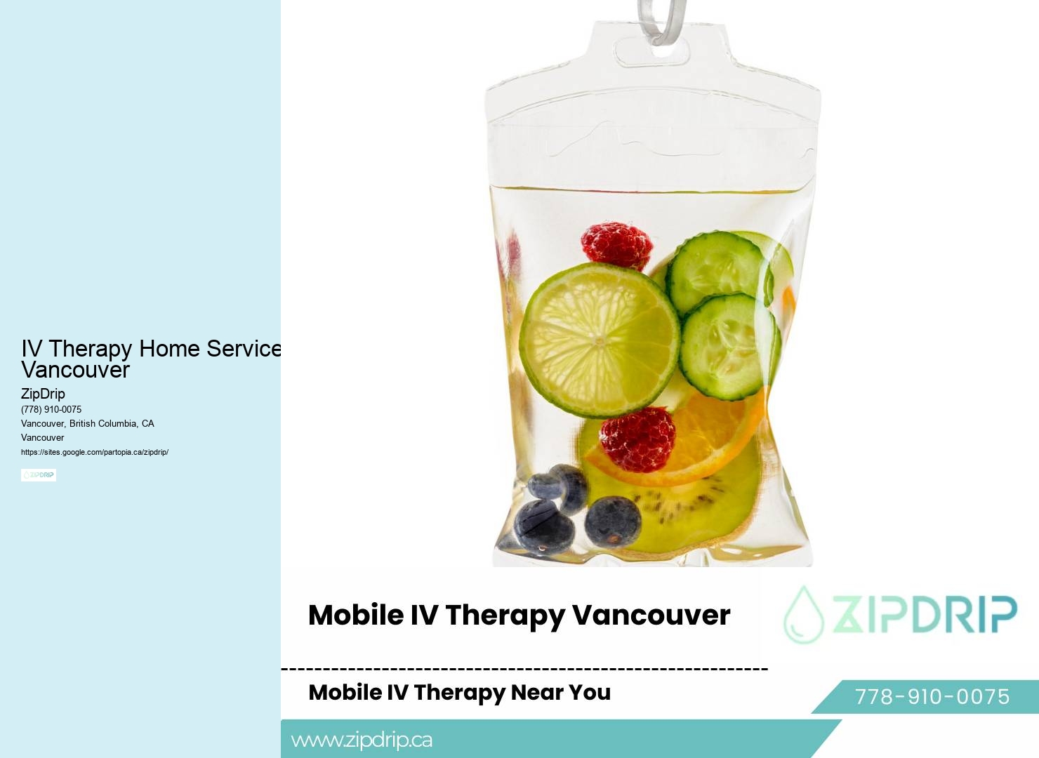 IV Vitamin Drip Therapy IV Therapy Home Service Vancouver