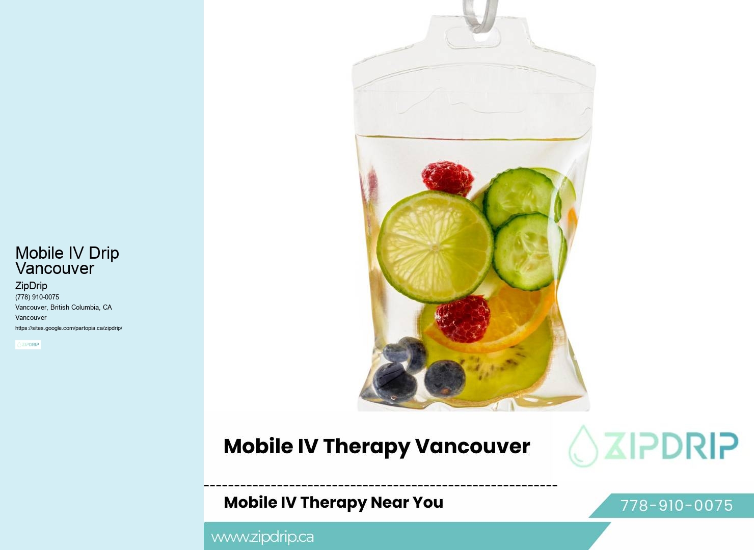 Mobile IV Drip Vancouver Home IV Drip Therapy