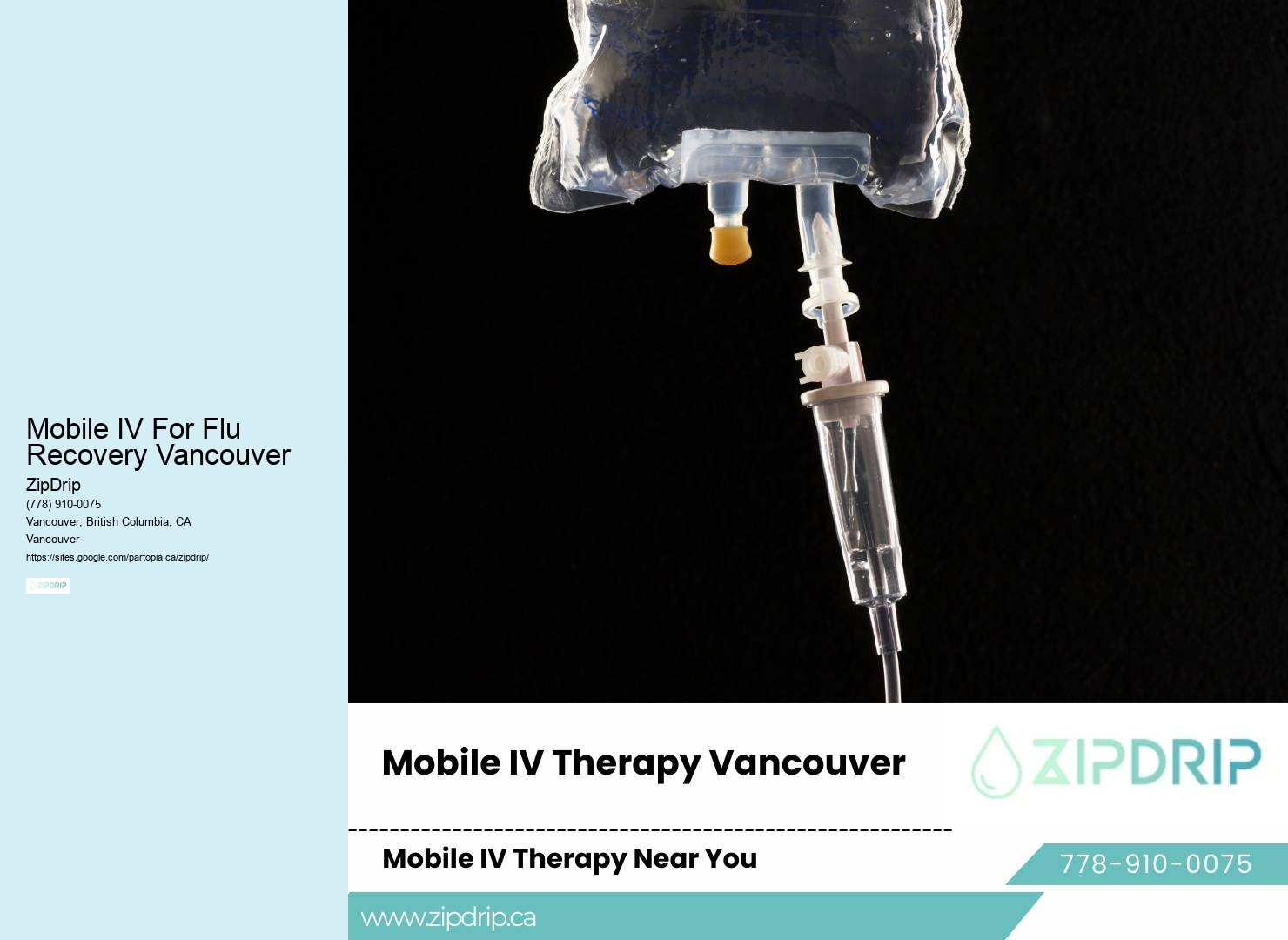 Hydration IV Services Mobile IV For Flu Recovery Vancouver