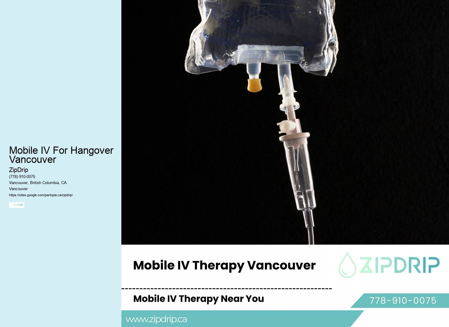Mobile IV Services for Families Mobile IV For Hangover Vancouver