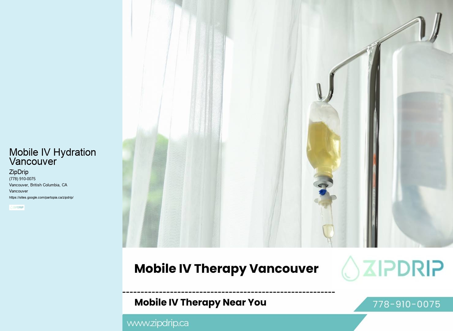 Mobile IV Therapy Booking Mobile IV Hydration Vancouver