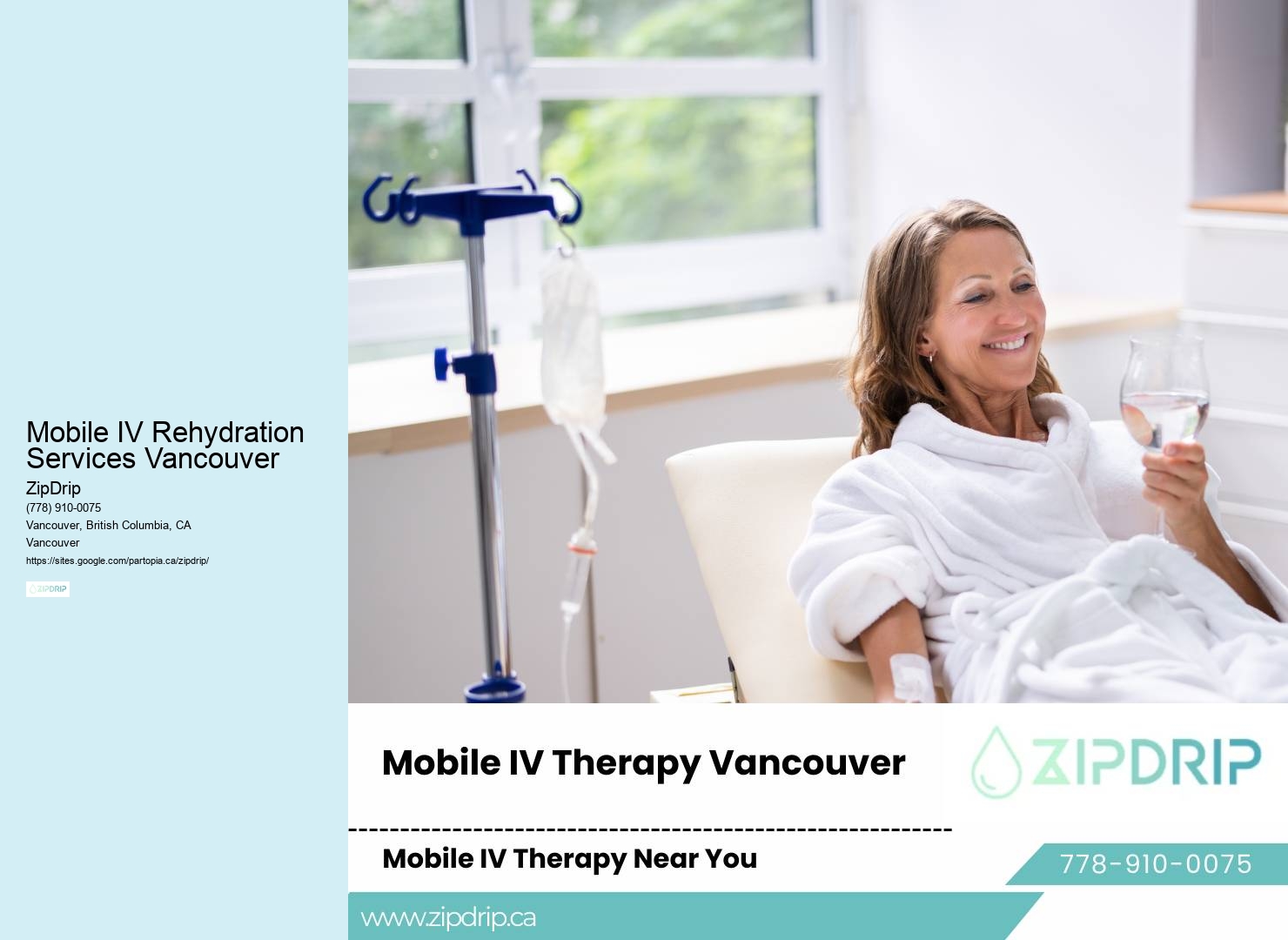 Mobile IV Therapy Consultation Mobile IV Rehydration Services Vancouver