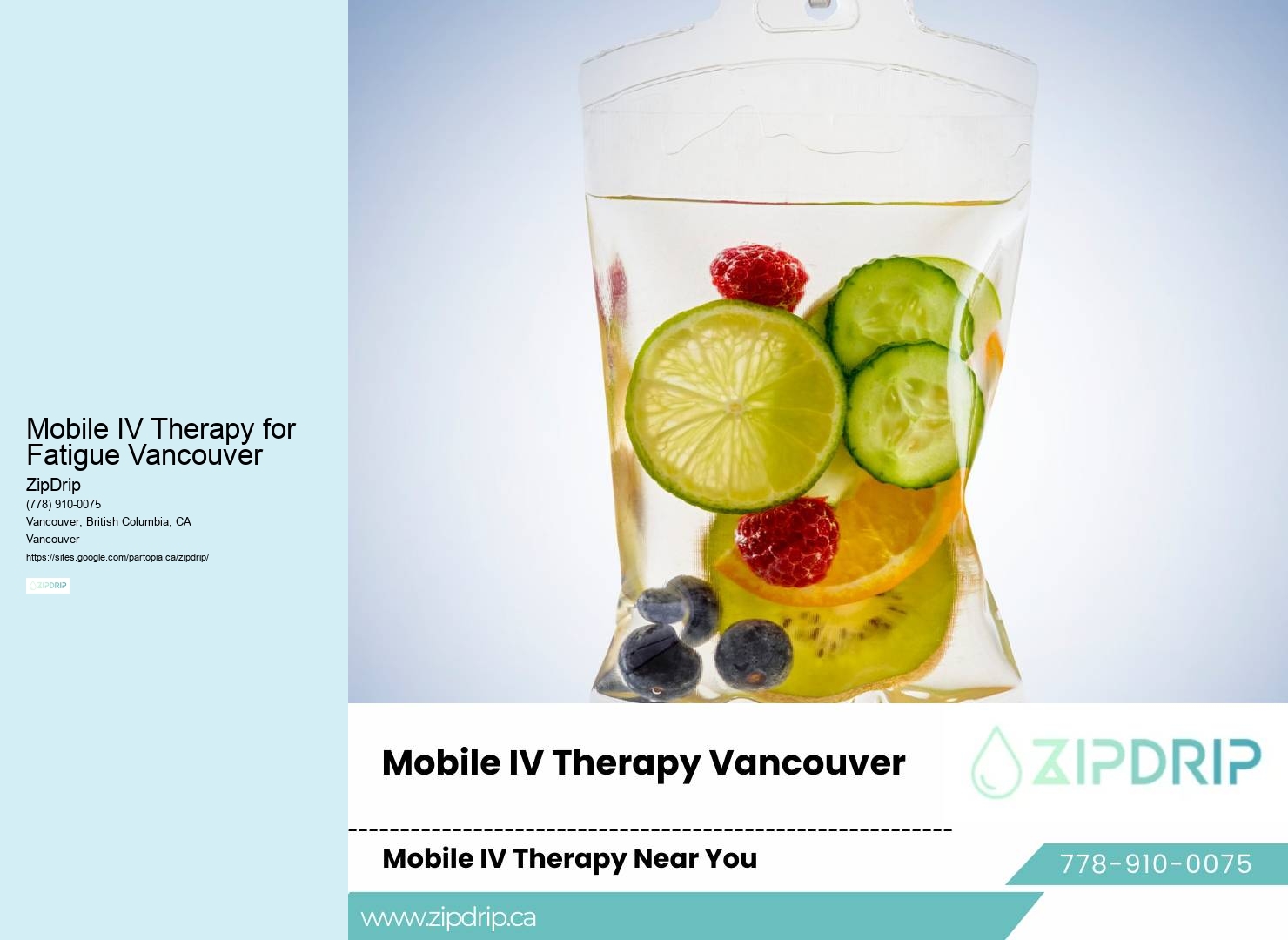 IV Therapy for Boosting Immunity Mobile IV Therapy for Fatigue Vancouver