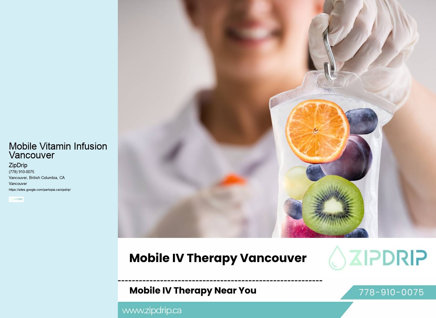 IV Vitamin Drip Therapy Mobile Vitamin Infusion Vancouver