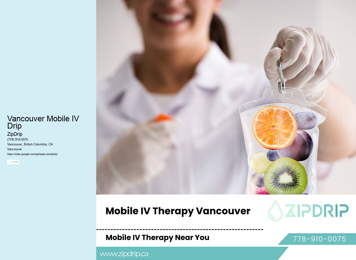 Mobile IV Therapy Consultation Vancouver Mobile IV Drip