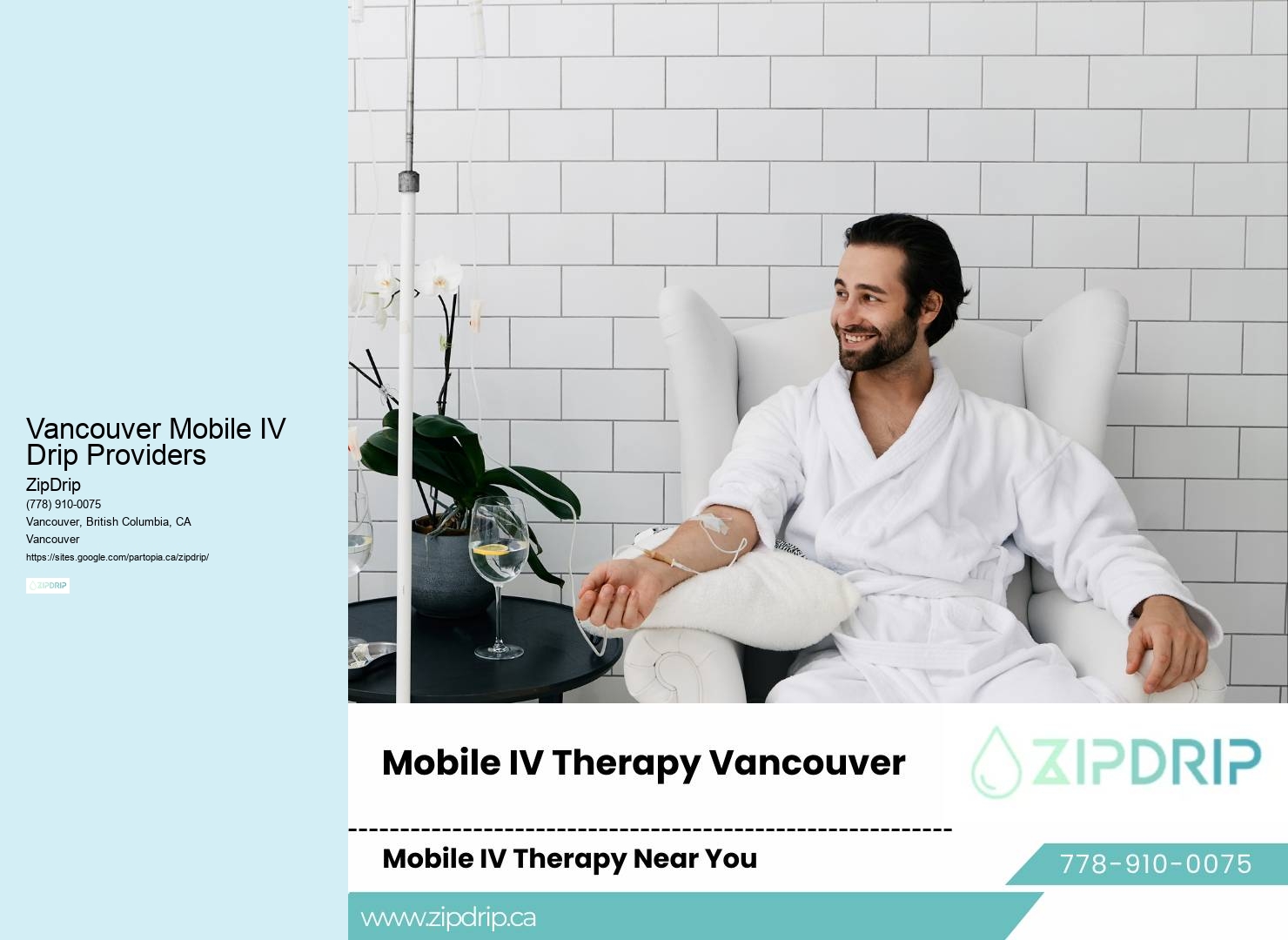 Home-Based IV Drip Services Vancouver Mobile IV Drip Providers