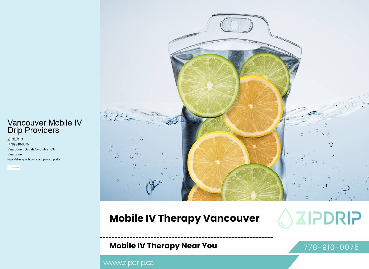 Vancouver Mobile IV Drip Providers Mobile Hydration Services