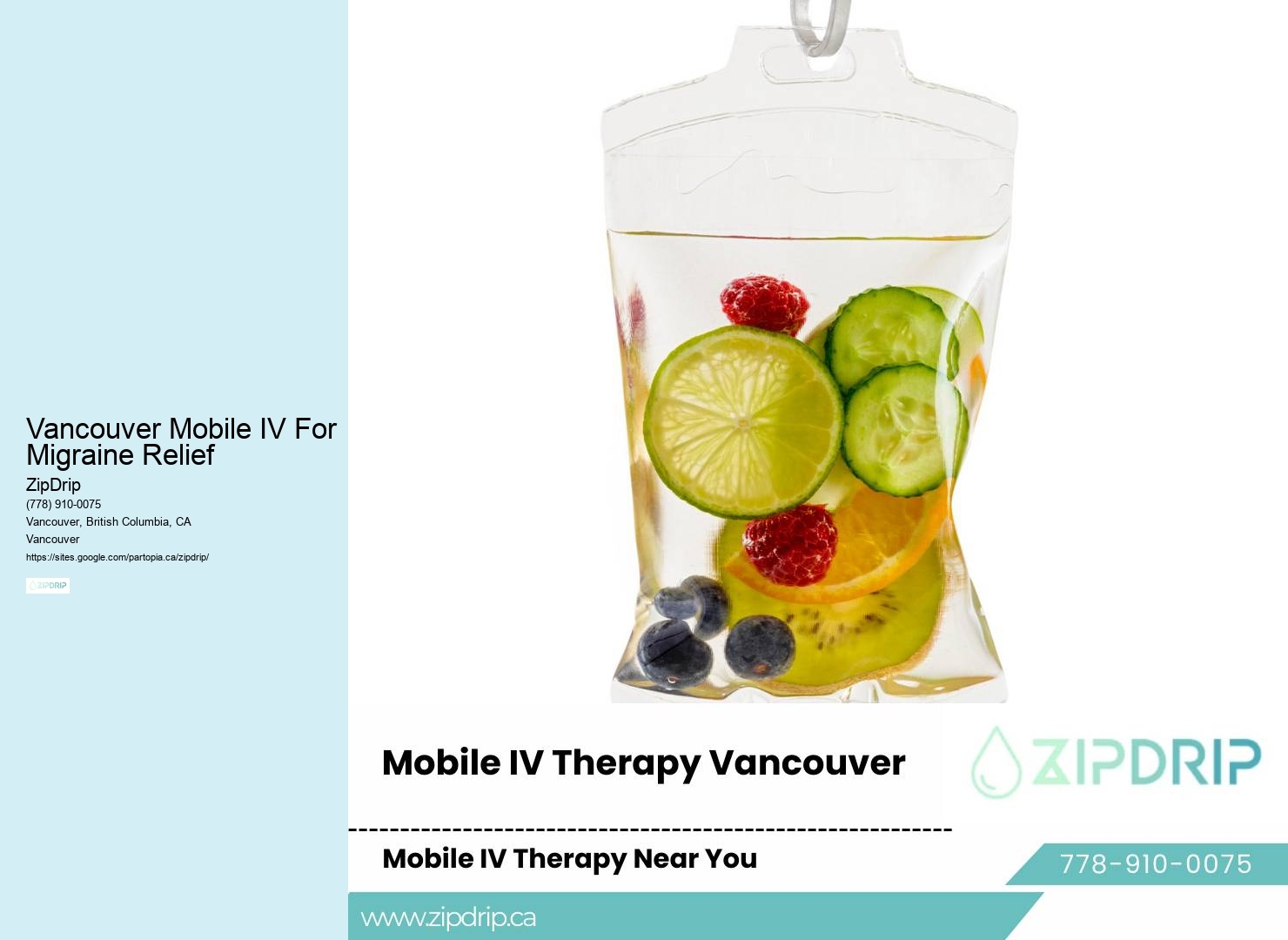 Mobile IV Therapy for Active Lifestyle Vancouver Mobile IV For Migraine Relief