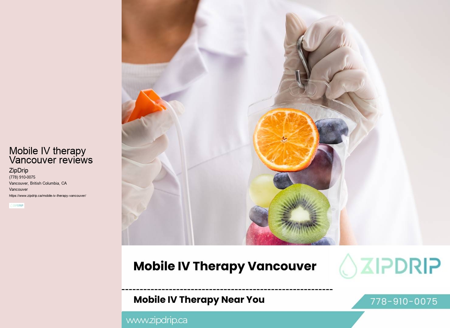 Mobile IV therapy Vancouver reviews At-Home IV Infusion