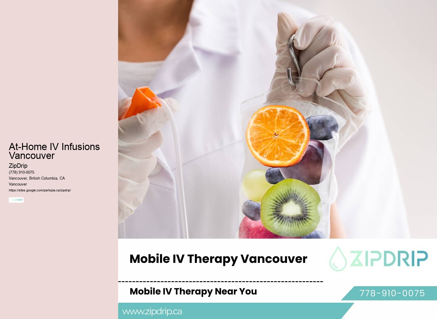 At-Home IV Infusions Vancouver mobile IV for immune support