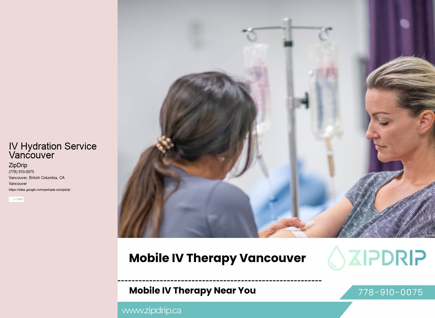 IV therapy home visit IV Hydration Service Vancouver