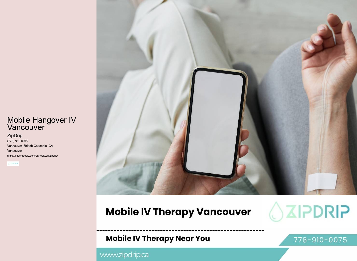 Mobile IV immune boost Mobile Hangover IV Vancouver