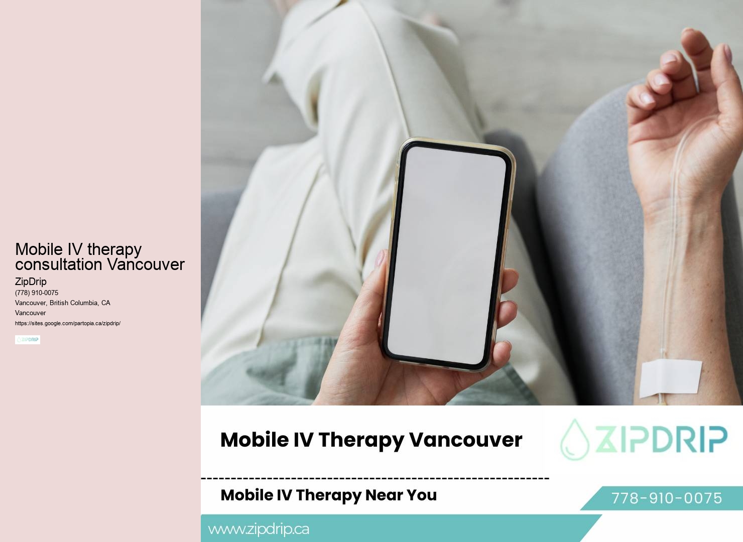 Mobile IV Therapy Mobile IV therapy consultation Vancouver BC