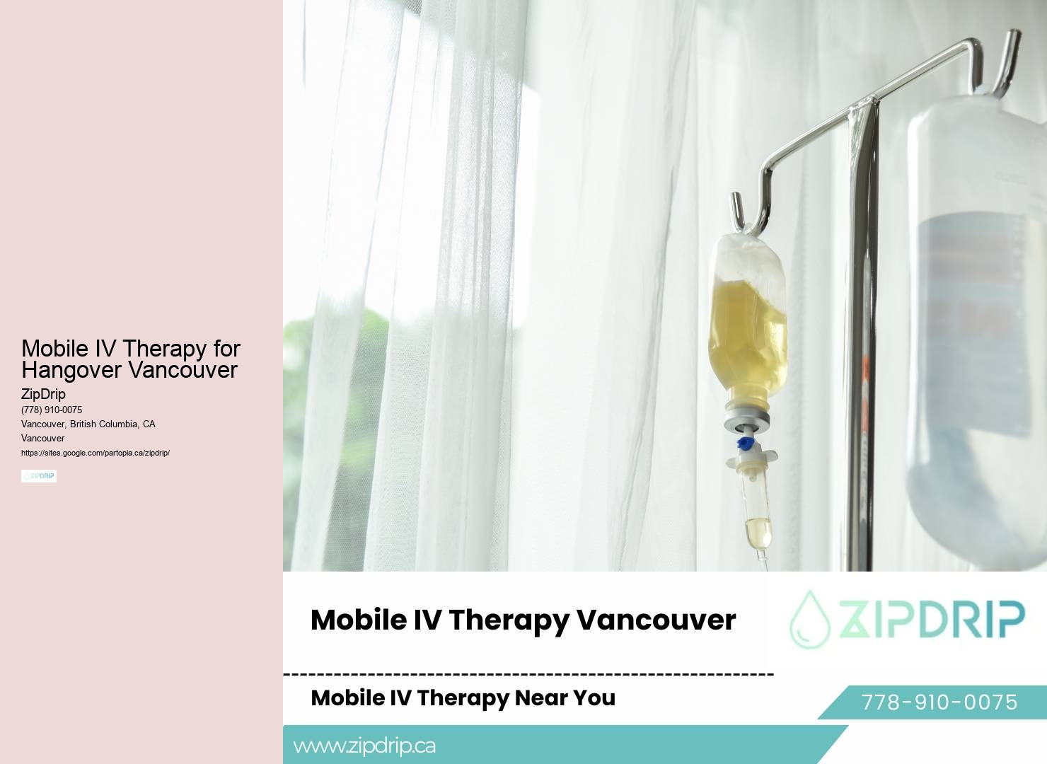 Mobile IV Nutrient Therapy Mobile IV Therapy for Hangover Vancouver