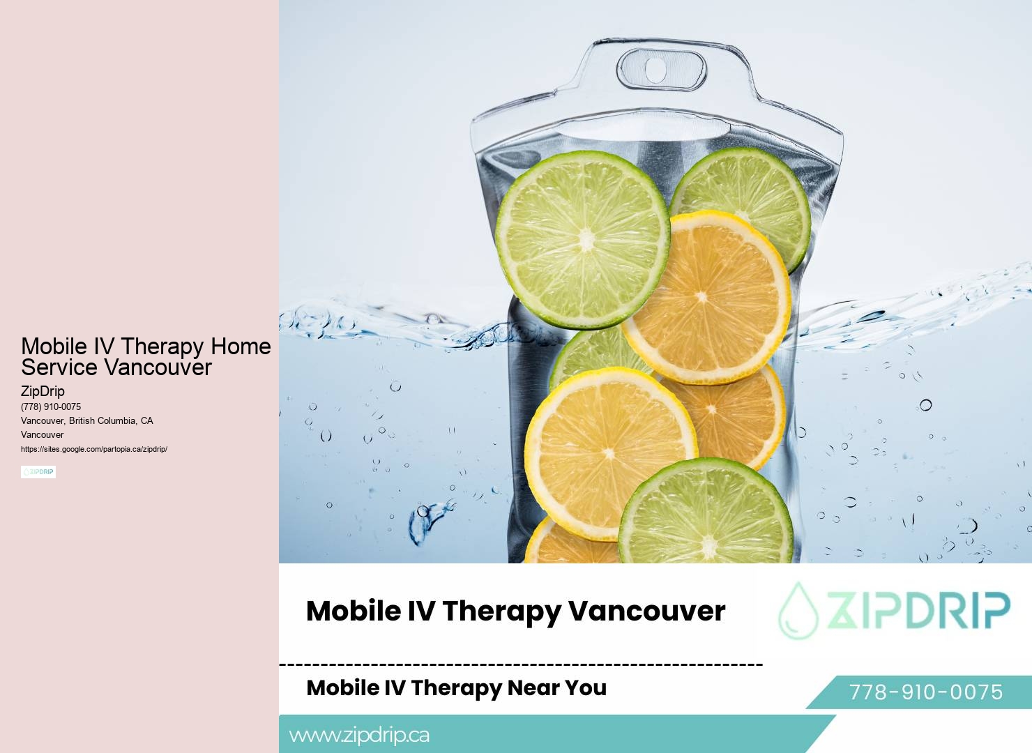 Mobile IV Therapy Home Service Vancouver IV therapy appointment