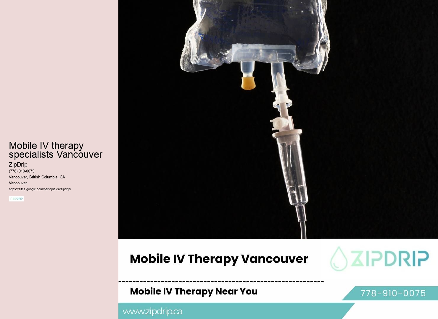 Mobile IV hydration services Mobile IV therapy specialists Vancouver