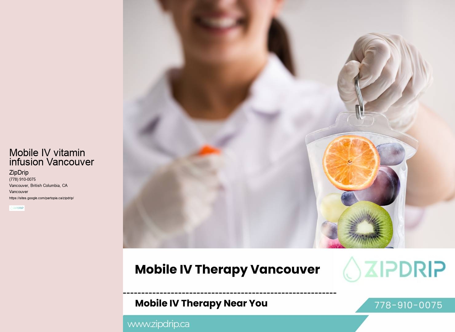 Vitamin IV Drip Mobile IV vitamin infusion Vancouver