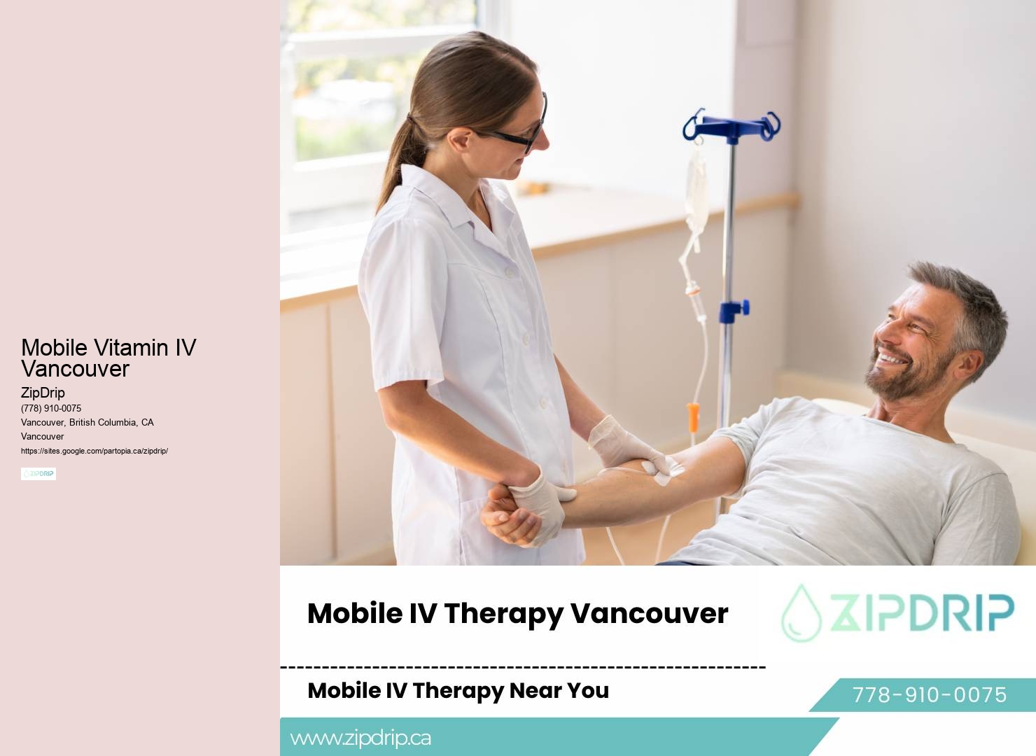 Mobile Vitamin IV Vancouver IV therapy mobile consultation