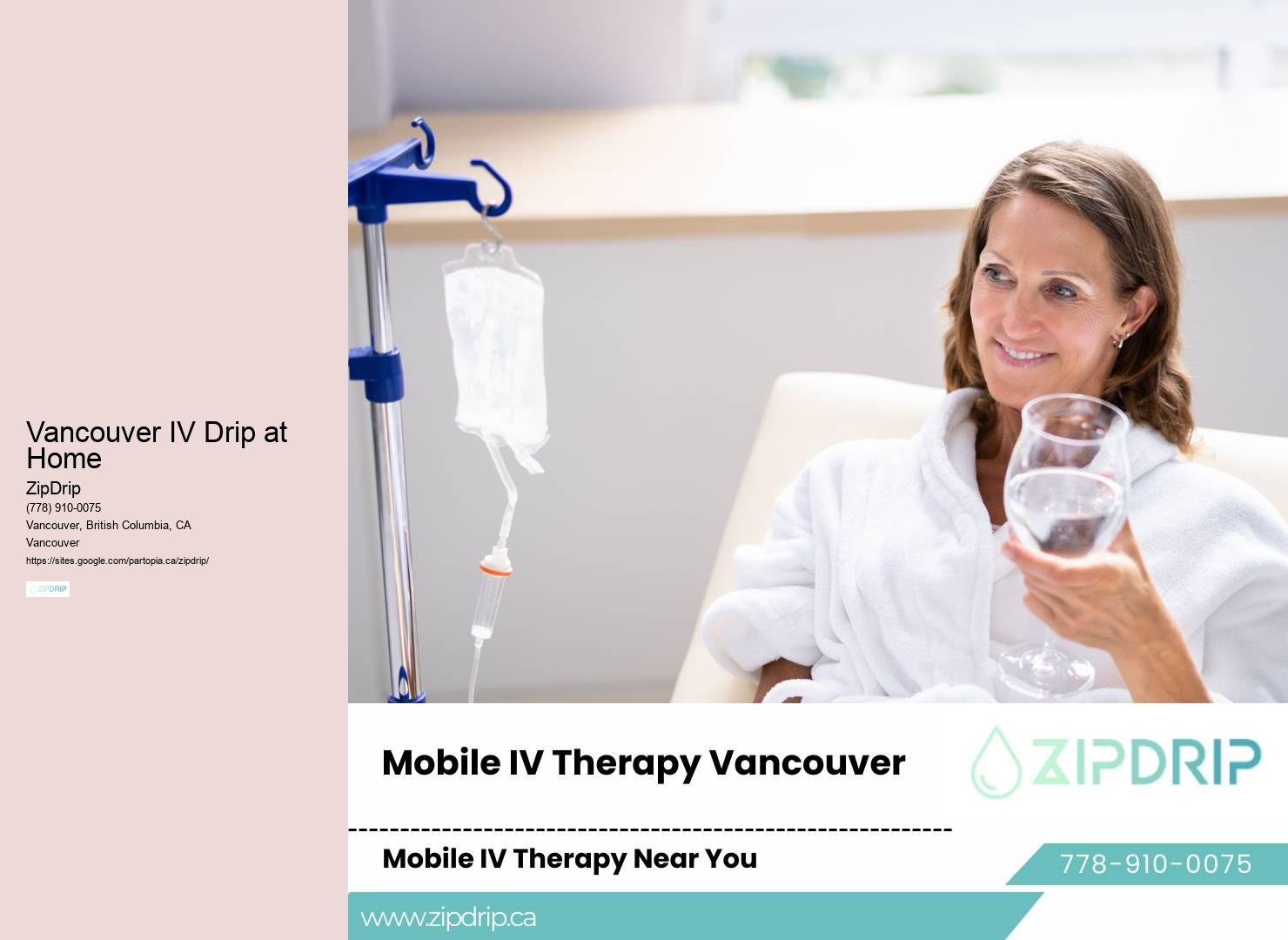 Vancouver IV Drip at Home mobile IV for colds