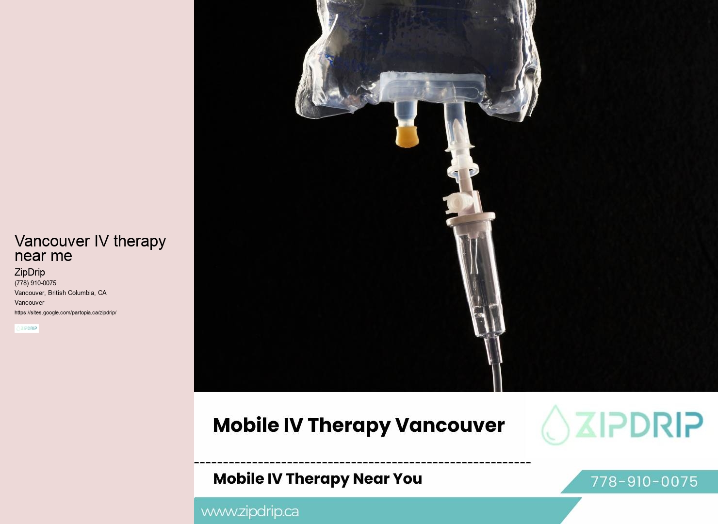 Mobile IV therapy for wellness Vancouver IV therapy near me