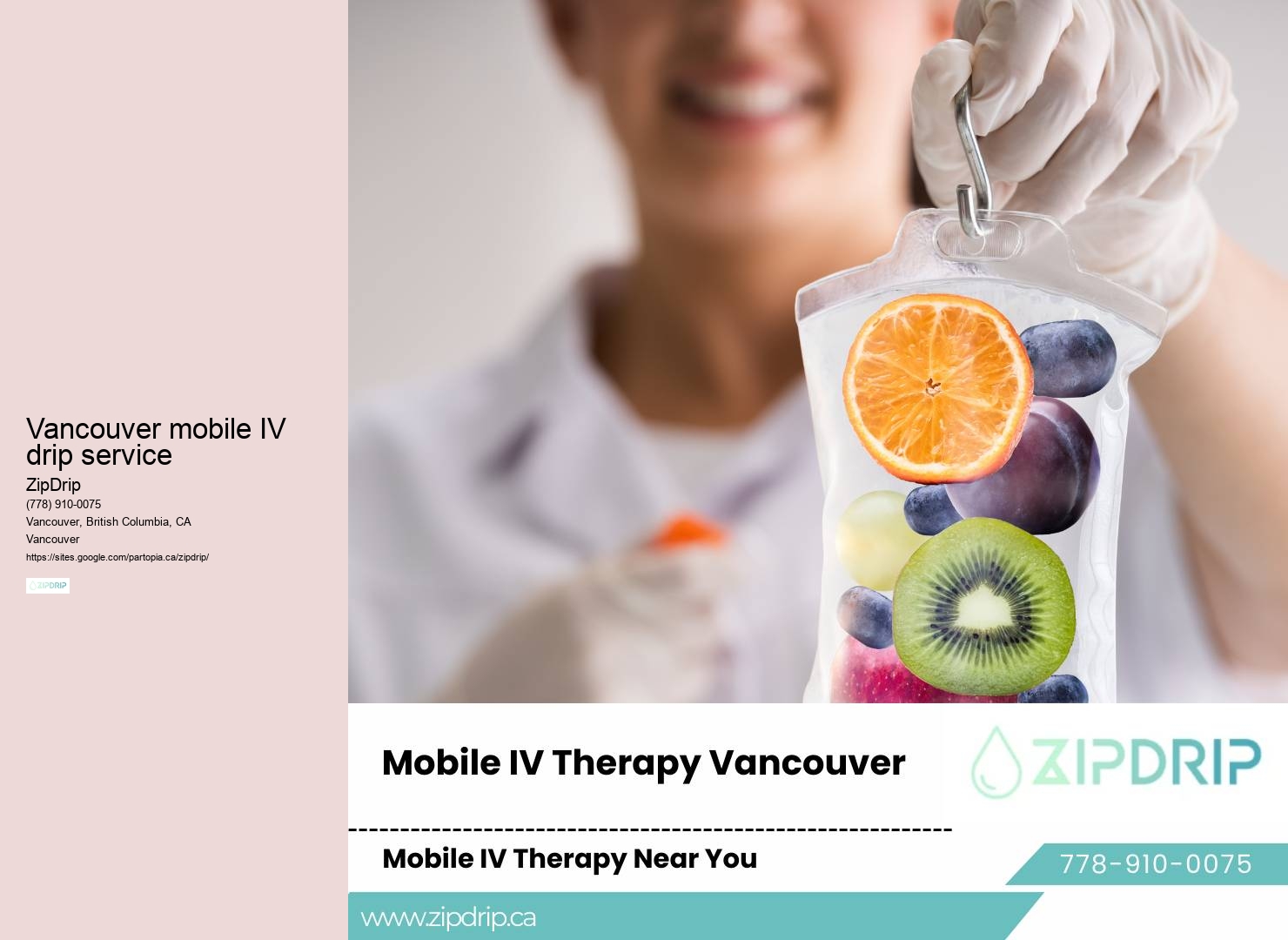 Mobile IV hangover cure Vancouver mobile IV drip service