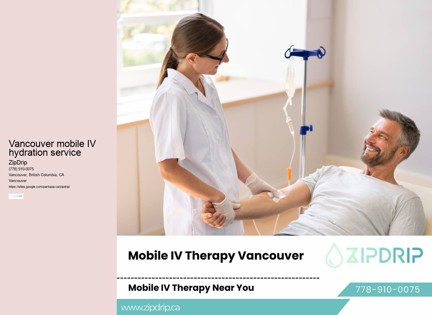 Mobile IV vitamin therapy Vancouver mobile IV hydration service